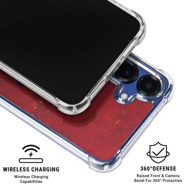 Marvel Deadpool Legacy Deadpool Red Poster Galaxy S25 Clear Case