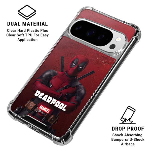 Marvel Deadpool Legacy Deadpool Red Poster Google Pixel 10 Pro XL Clear Case
