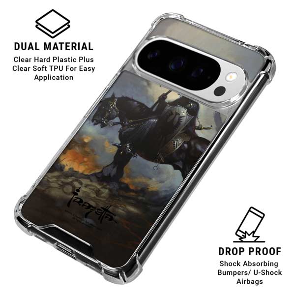 Death Dealer on Horseback by Frazetta Google Pixel 10 Pro XL Clear Case
