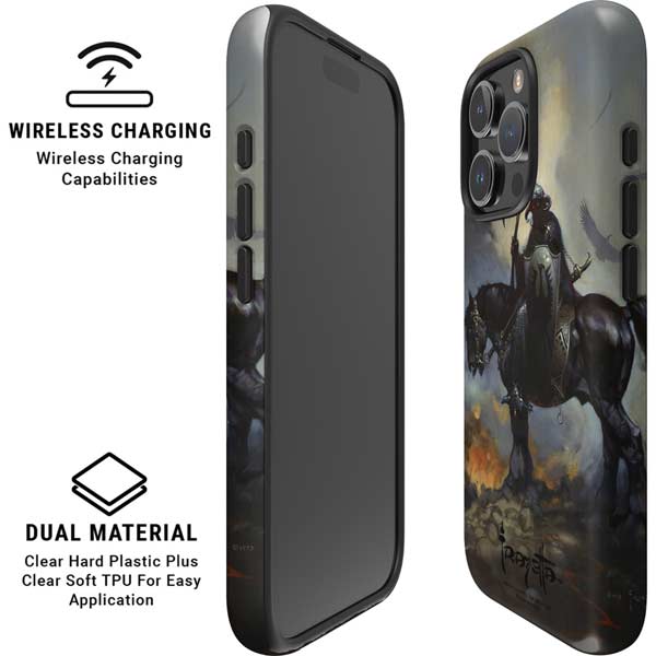 Death Dealer on Horseback by Frazetta iPhone 16 Pro Max Magsafe Impact Case