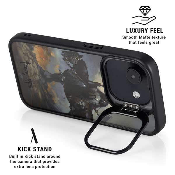 Death Dealer on Horseback by Frazetta iPhone 16e Kickstand Case