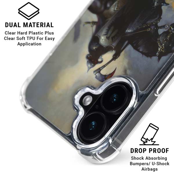 Death Dealer on Horseback by Frazetta iPhone 17 Clear Case