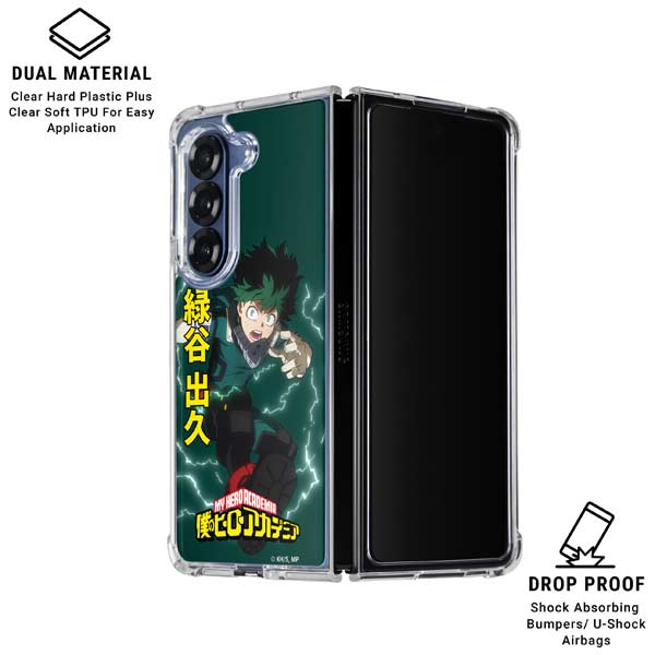 My Hero Academia Deku Season 4 Galaxy Z Fold7 Clear Case