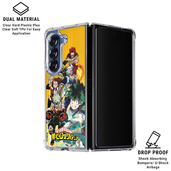My Hero Academia Deku Squad Season 5 Galaxy Z Fold7 Clear Case