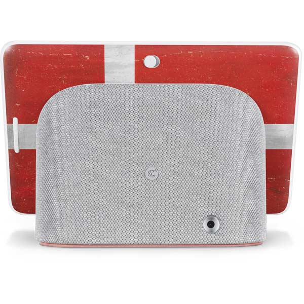 Denmark Flag Distressed Google Home Hub Skin
