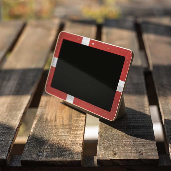 Denmark Flag Distressed Google Home Hub Skin
