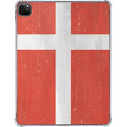 Denmark Flag Distressed iPad Pro 11in (2024) Clear Case