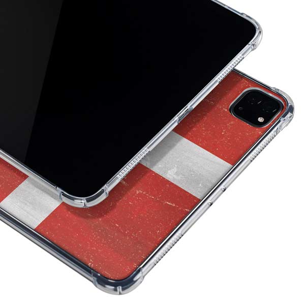 Denmark Flag Distressed iPad Pro 11in (2024) Clear Case