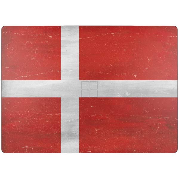 Denmark Flag Distressed Surface Laptop 7 13.8in Skin