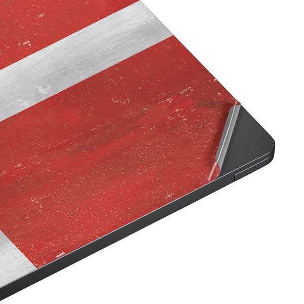 Denmark Flag Distressed Surface Laptop 7 13.8in Skin