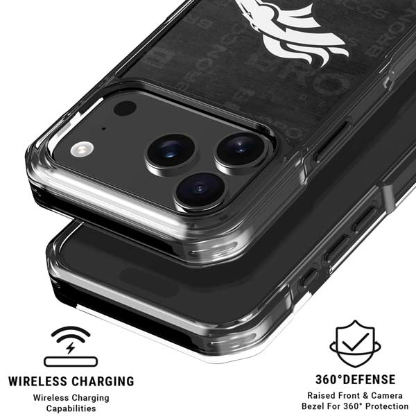 NFL Denver Broncos Black & White iPhone 17 Pro Max MagSafe Case