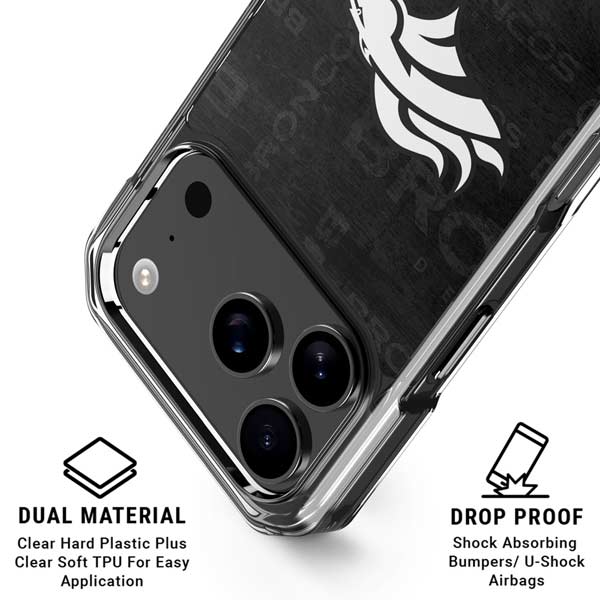 NFL Denver Broncos Black & White iPhone 17 Pro Max MagSafe Case