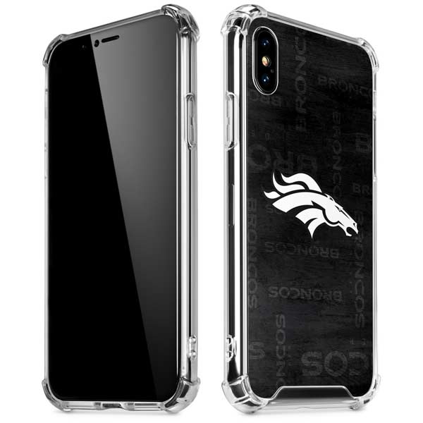 NFL Denver Broncos Black & White iPhone X/XS Clear Case