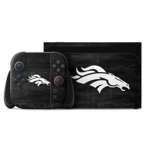 NFL Denver Broncos Black & White Nintendo Skins