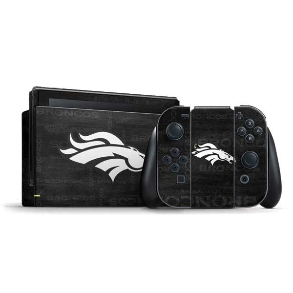 NFL Denver Broncos Black & White Nintendo Skins