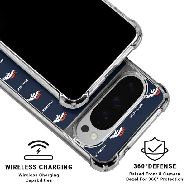 NFL Denver Broncos Blitz Series Google Pixel 10 Pro XL Clear Case