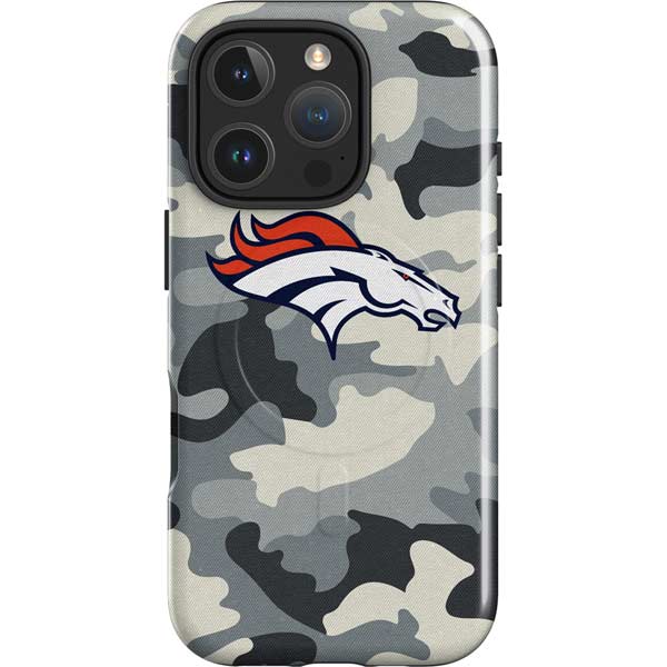 NFL Denver Broncos Camo iPhone 16 Pro Magsafe Impact Case