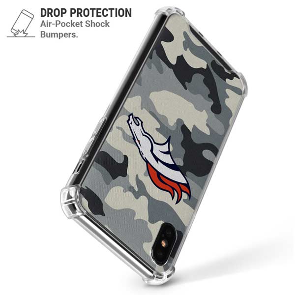 NFL Denver Broncos Camo iPhone X/XS Clear Case