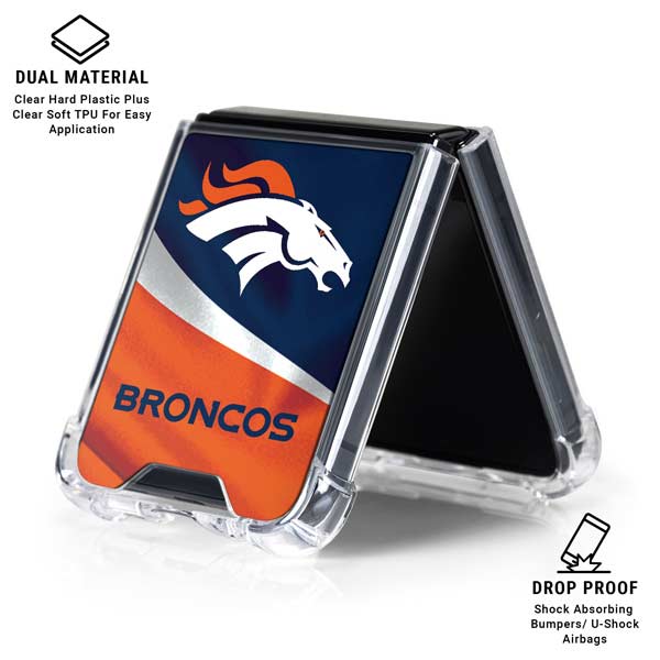 NFL Denver Broncos Galaxy Z Flip7 Clear Case