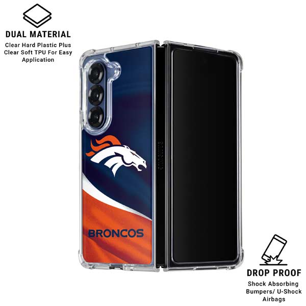 NFL Denver Broncos Galaxy Z Fold7 Clear Case