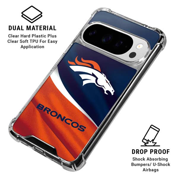 NFL Denver Broncos Google Pixel 10 Pro XL Clear Case