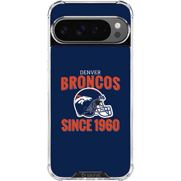 NFL Denver Broncos Helmet Google Pixel 10 Pro XL Clear Case