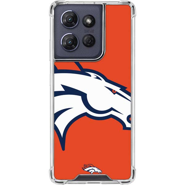 NFL Denver Broncos Large Logo Moto G 5G (2025) Clear Case