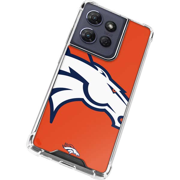 NFL Denver Broncos Large Logo Moto G 5G (2025) Clear Case
