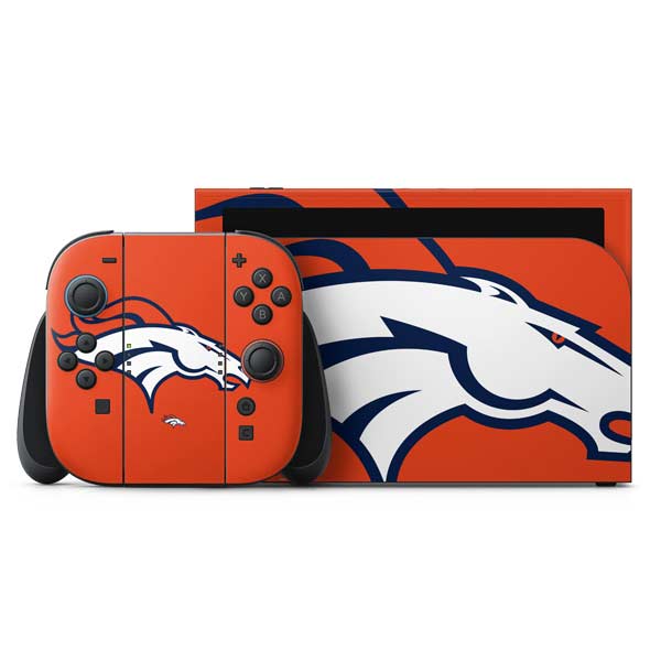 NFL Denver Broncos Large Logo Nintendo Switch 2 (2025) with Joy-Con Skin