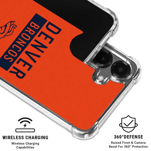 NFL Denver Broncos Orange Performance Series Galaxy S26 Clear Case