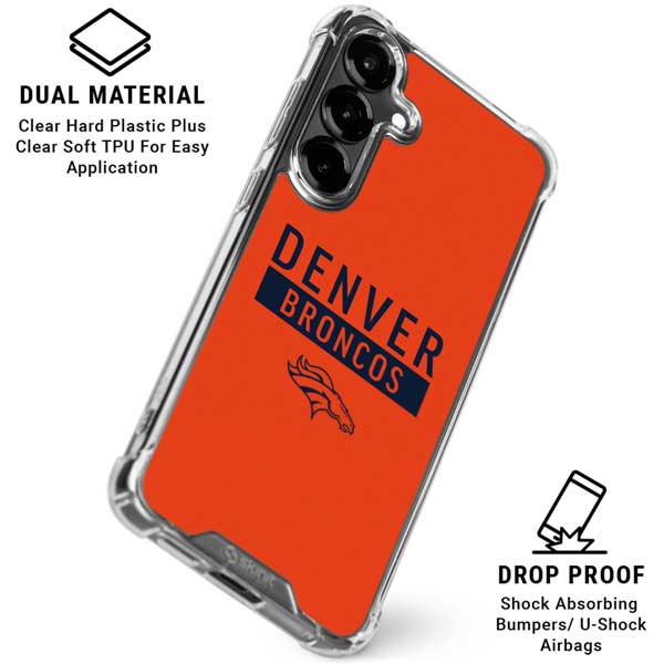 NFL Denver Broncos Orange Performance Series Galaxy S26 Clear Case