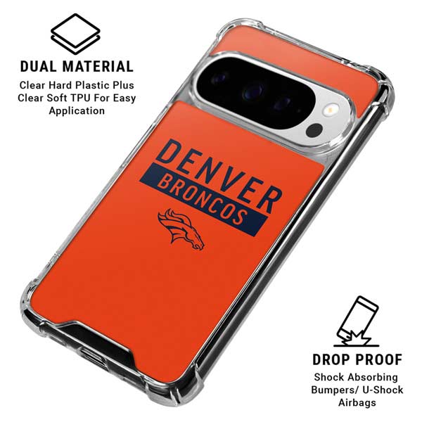NFL Denver Broncos Orange Performance Series Google Pixel 10 Pro Clear Case