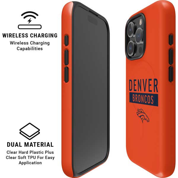 NFL Denver Broncos Orange Performance Series iPhone 16 Pro Magsafe Impact Case