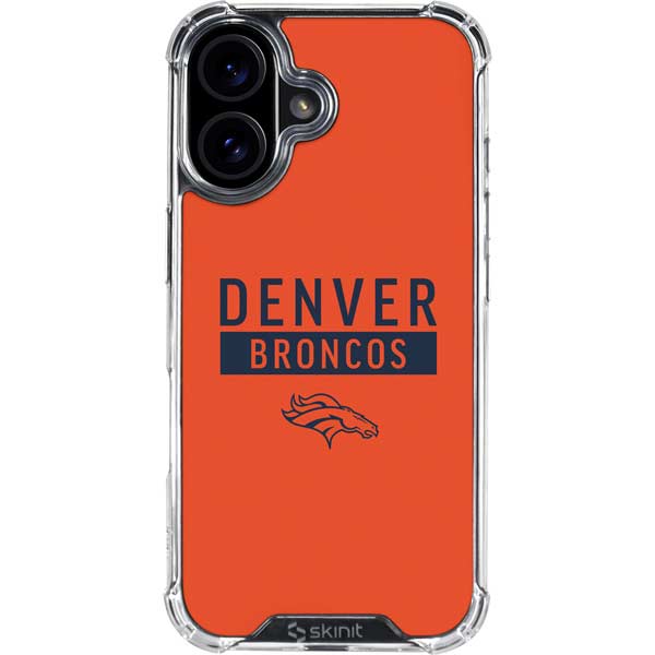NFL Denver Broncos Orange Performance Series iPhone 17 Clear Case