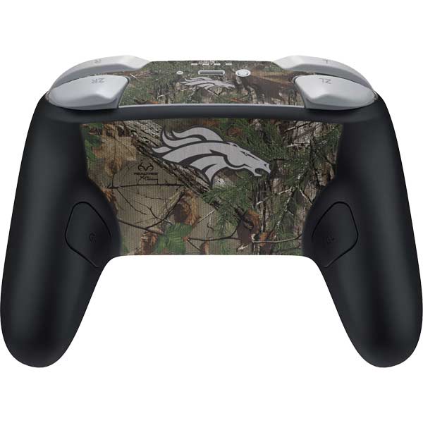 NFL Denver Broncos Realtree Xtra Green Camo Nintendo Switch 2 (2025) Pro Controller Skin