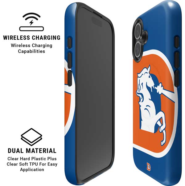 NFL Denver Broncos Retro Logo iPhone 16 Magsafe Impact Case