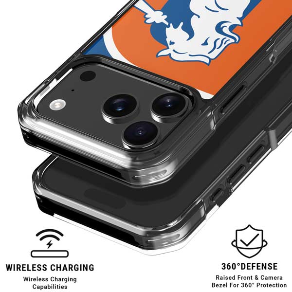 NFL Denver Broncos Retro Logo iPhone 17 Pro Clear Case