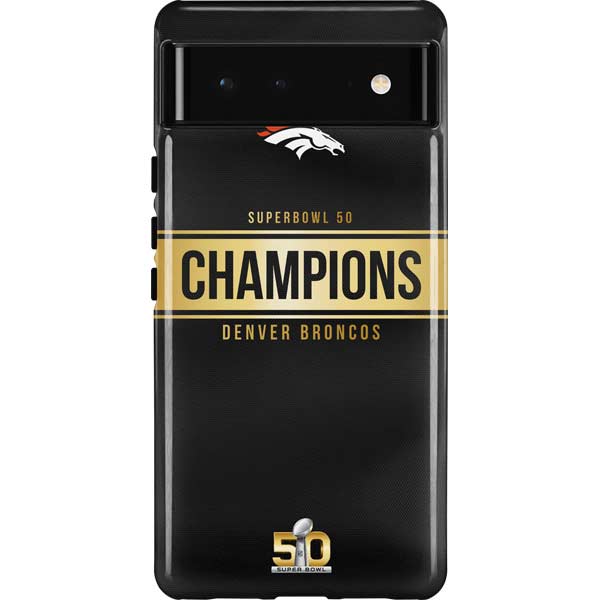NFL Denver Broncos Super Bowl 50 Champions Black Pixel Cases