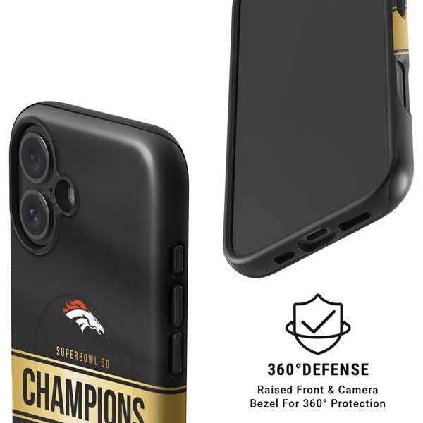 NFL Denver Broncos Super Bowl 50 Champions Black iPhone 16 Plus Magsafe Impact Case