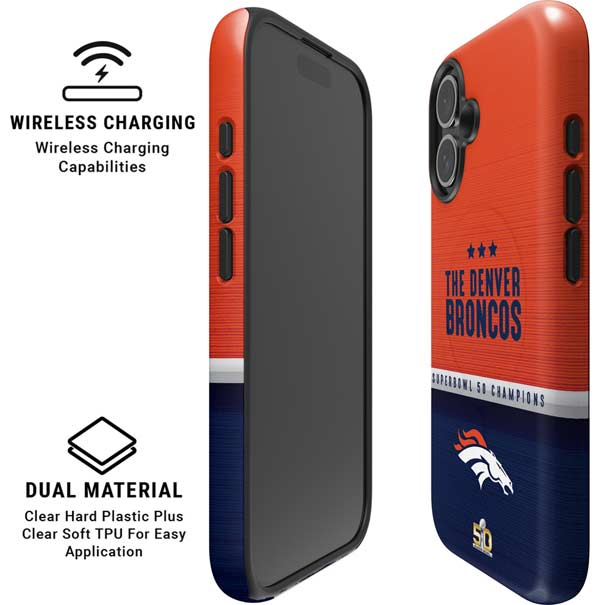 NFL Denver Broncos Super Bowl 50 Champions iPhone 16 Magsafe Impact Case