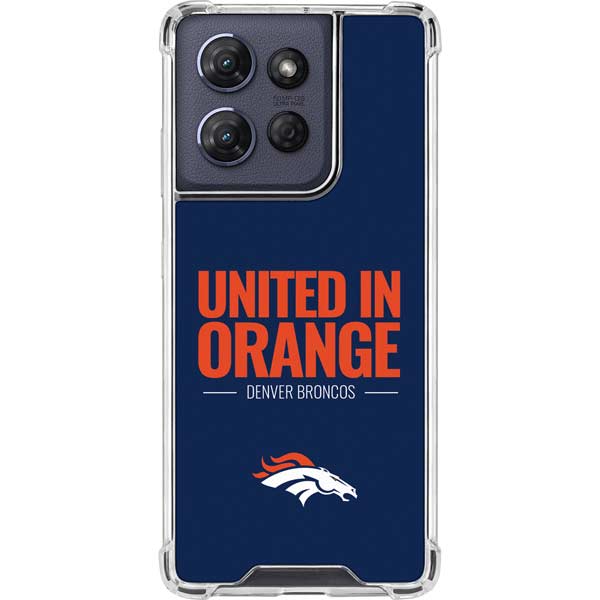 NFL Denver Broncos Team Motto Moto G 5G (2025) Clear Case