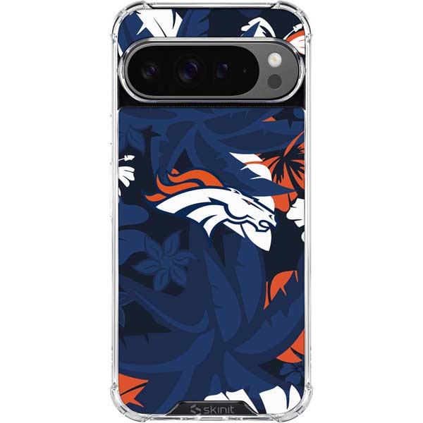 NFL Denver Broncos Tropical Print Google Pixel 10 Pro Clear Case