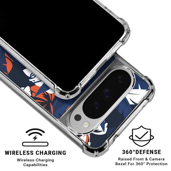 NFL Denver Broncos Tropical Print Google Pixel 10 Pro Clear Case