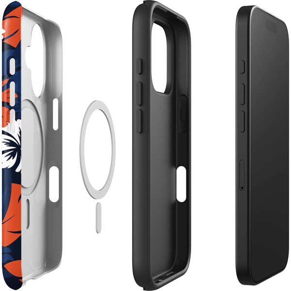 NFL Denver Broncos Tropical Print iPhone 16 Magsafe Impact Case
