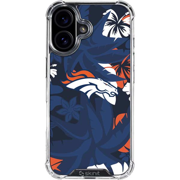 NFL Denver Broncos Tropical Print iPhone 17 Clear Case