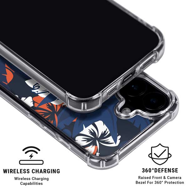 NFL Denver Broncos Tropical Print iPhone 17 Clear Case