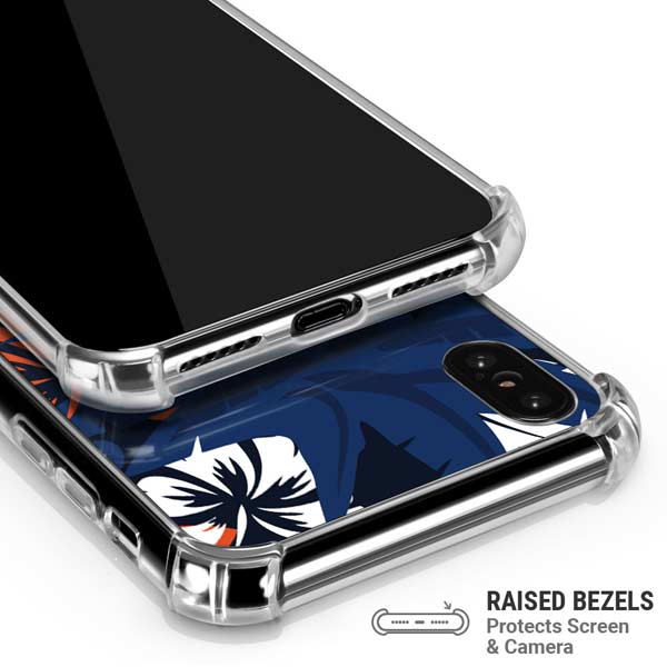 NFL Denver Broncos Tropical Print iPhone X/XS Clear Case