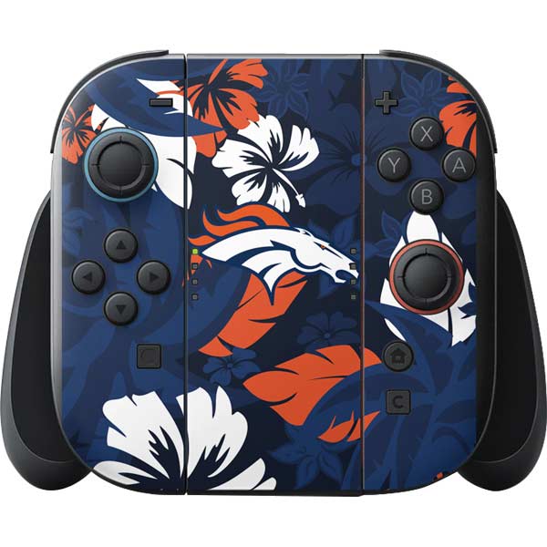NFL Denver Broncos Tropical Print Nintendo Switch 2 (2025) with Joy-Con Skin