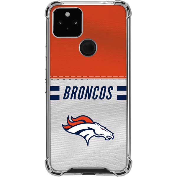 NFL Denver Broncos White Striped Pixel Cases