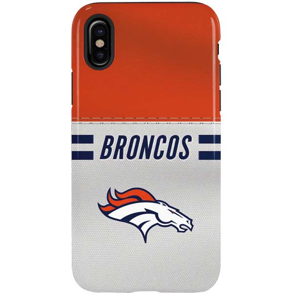 NFL Denver Broncos White Striped iPhone XS Pro Case